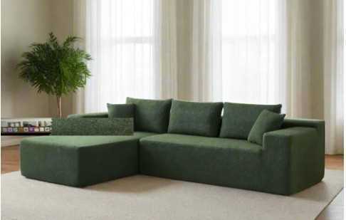 Baux modular compressed two-seater sofa with chaise