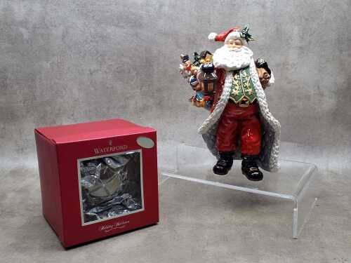 Waterford Holiday Heirlooms Royal Araglin ball ornament and jolly Santa figure