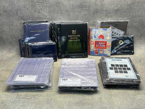 Group of stamp & coin albums