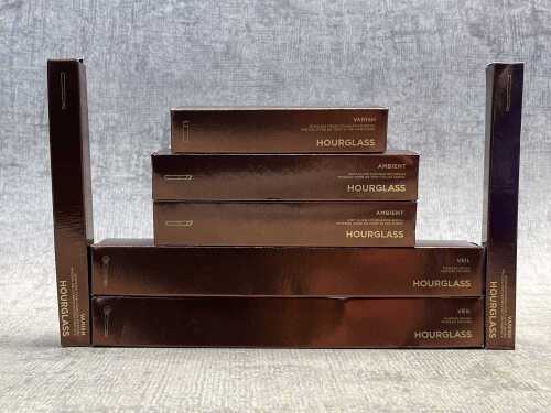 Group of Hourglass makeup brushes