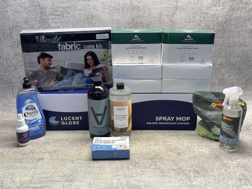 Group of cleaning products