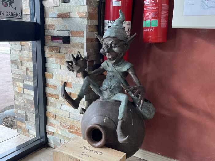 Cast bronze pixie garden sculpture