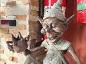 Cast bronze pixie garden sculpture - 3