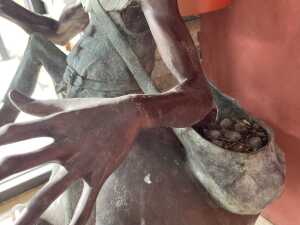 Cast bronze pixie garden sculpture - 5
