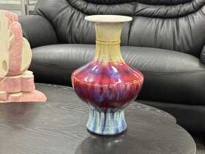 Chinese drip glaze ceramic vase