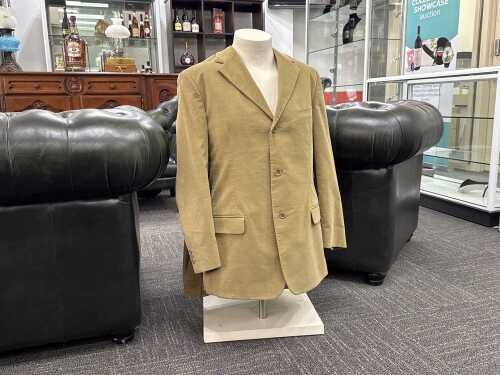 24 · Designer-style corduroy three button two-piece suit.