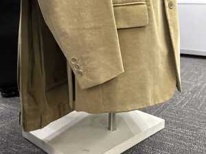 Designer-style corduroy three button two-piece suit. - 3