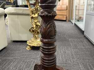 A barley twist timber pedestal - 5