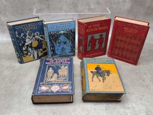 Six antique books