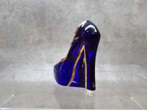 Asa Jungnelius for Kosta Boda hand-painted art glass platform pumps (2). - 3
