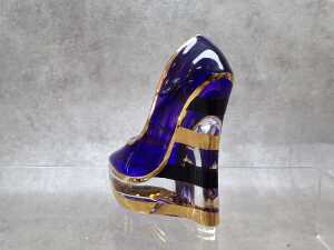 Asa Jungnelius for Kosta Boda hand-painted art glass platform pumps (2). - 5