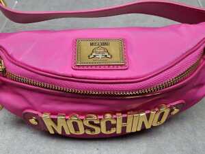 Designer-style hot pink and gold tone Fanny pack with gold tone hardware - 2