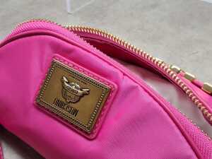 Designer-style hot pink and gold tone Fanny pack with gold tone hardware - 3