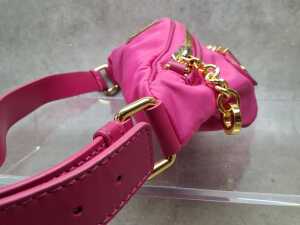 Designer-style hot pink and gold tone Fanny pack with gold tone hardware - 4