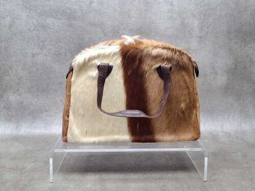 74 · Vintage camel handbag and coin purse