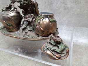 Veronese Design Art Nouveau style cast resin Lily Pond Maiden dressing table set - 4