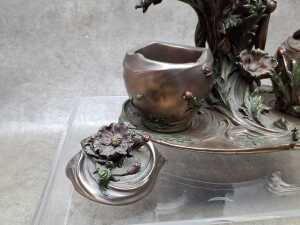 Veronese Design Art Nouveau style cast resin Lily Pond Maiden dressing table set - 5