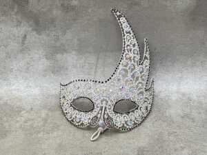 Four silver-toned masquerade masks - 2