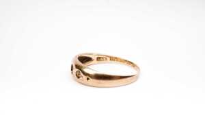 An antique empty ring setting in 15 carat yellow gold - 3
