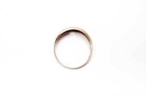 An antique empty ring setting in 15 carat yellow gold - 4