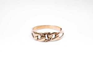 A broken diamond ring in 9 carat yellow gold - 2