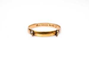 A ring setting in 18 carat yellow gold - 2