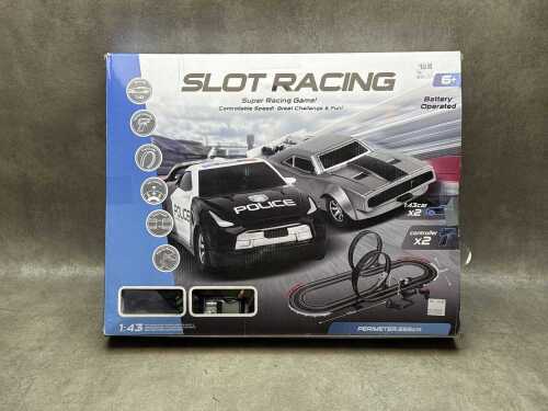 Slot racing set battery-operated