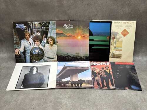 Eight mostly Soft Rock vinyl records