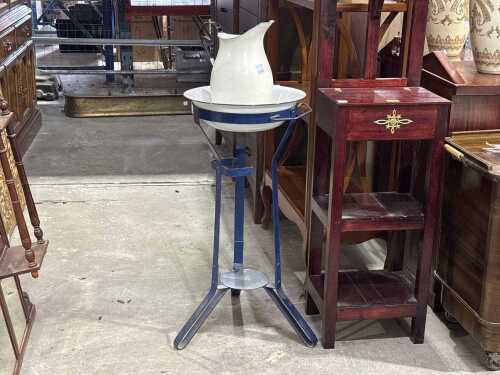 Vintage wrought iron wash stand
