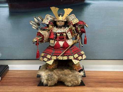 Traditional Japanese Gogatsu Ningyo warrior doll.