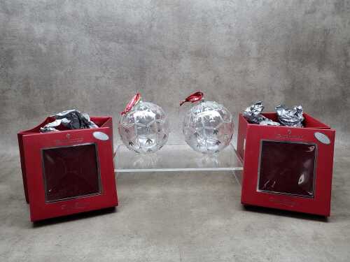 Two Waterford Holiday Heirlooms Royal Araglin ball ornament