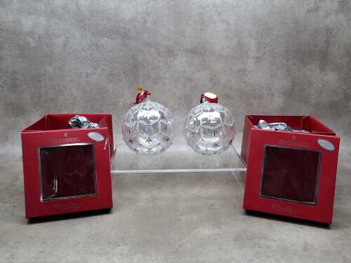 Two Waterford Holiday Heirlooms Royal Araglin ball ornament