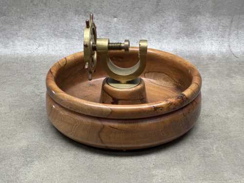 Vintage timber nautical-themed nutcracker and bowl