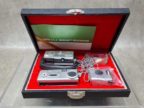 Two vintage subminiature film cameras