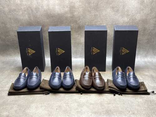 Four NEW pairs of Nappa Tori Australia leather men's shoes, size US 7