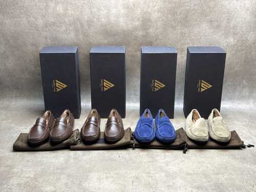 Four NEW pairs of Nappa Tori Australia leather men's shoes, size US 7
