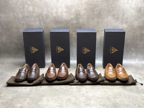 Four NEW pairs of Nappa Tori Australia leather men's shoes, size US 7