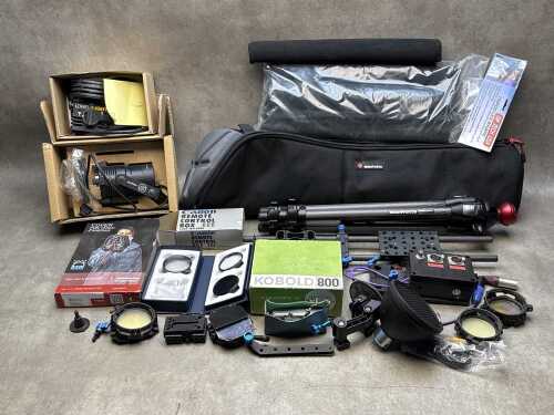 Assorted camera equipment and accessories