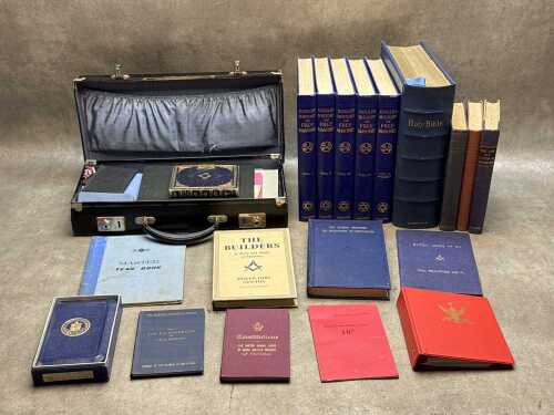 Masonic regalia and books