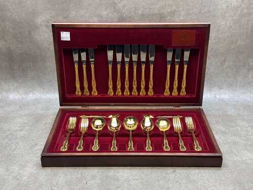 Rodd 24ct gold plated cutlery setting for six