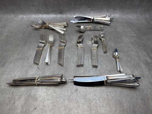 Community silver plated cutlery setting for eight