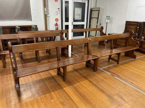 Pair of antique Australian church pews