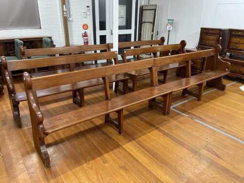 Pair of antique Australian church pews