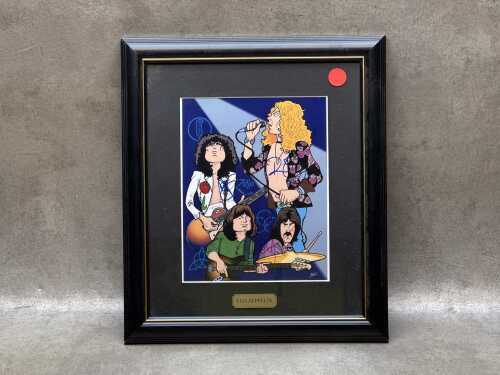 Led Zeppelin framed memorabilia print