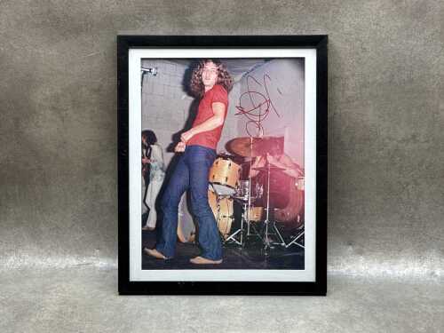 Robert Plant framed and signed photograph