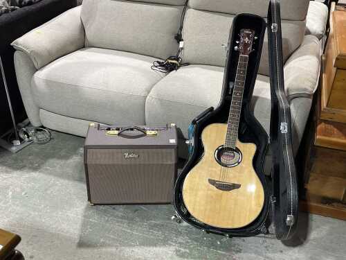 Yamaha guitar and Monterey amplifier