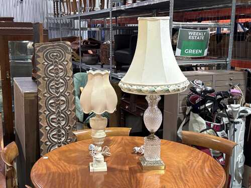 Two vintage table lamps
