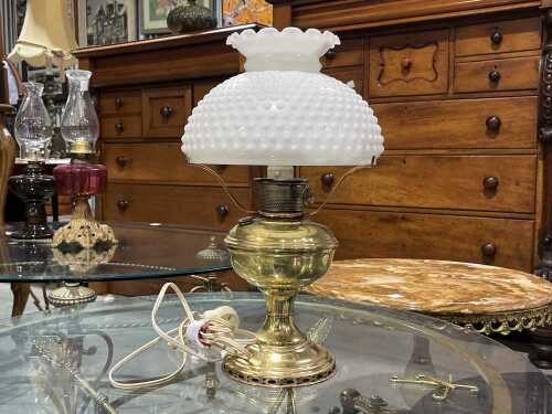 Vintage electrified Aladdin kerosene lamp