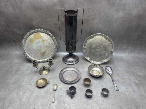 Silver plate and brassware including antique