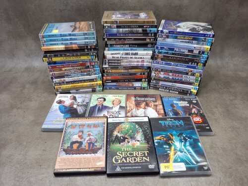 DVDs, mostly movies